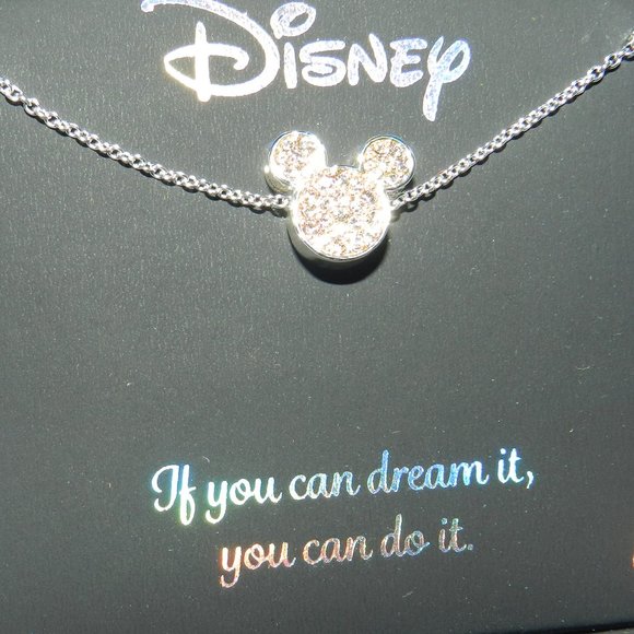 New Disney Necklace Mickey Mouse  "If you can Dream you can Do it" Quote NWT! - Picture 4 of 12